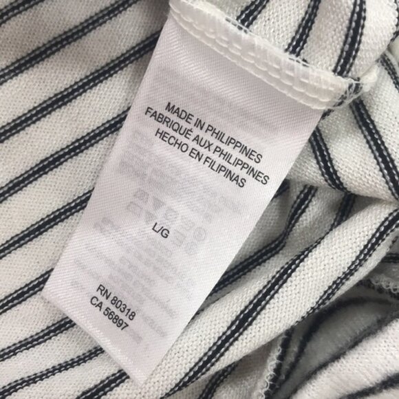 Lucky Brand Stripe Cloud Jersey Smocked Cuff Pullover - Picture 8 of 8